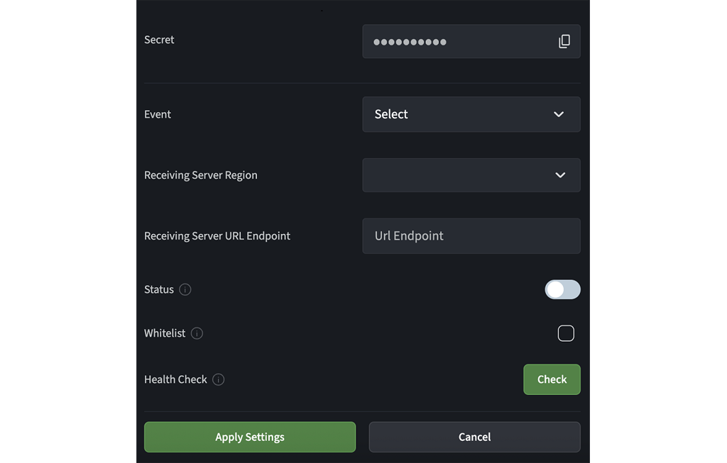 Apply Settings